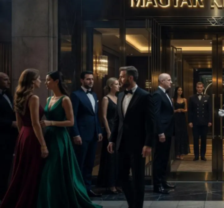 Elegáns bejárat és fogadás a Magyar Klub Zóna exkluzív klubjában