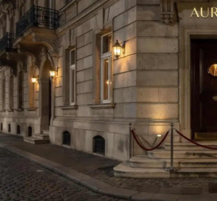 A Magyar Klub Zóna elegáns bejárata Budapest belvárosában